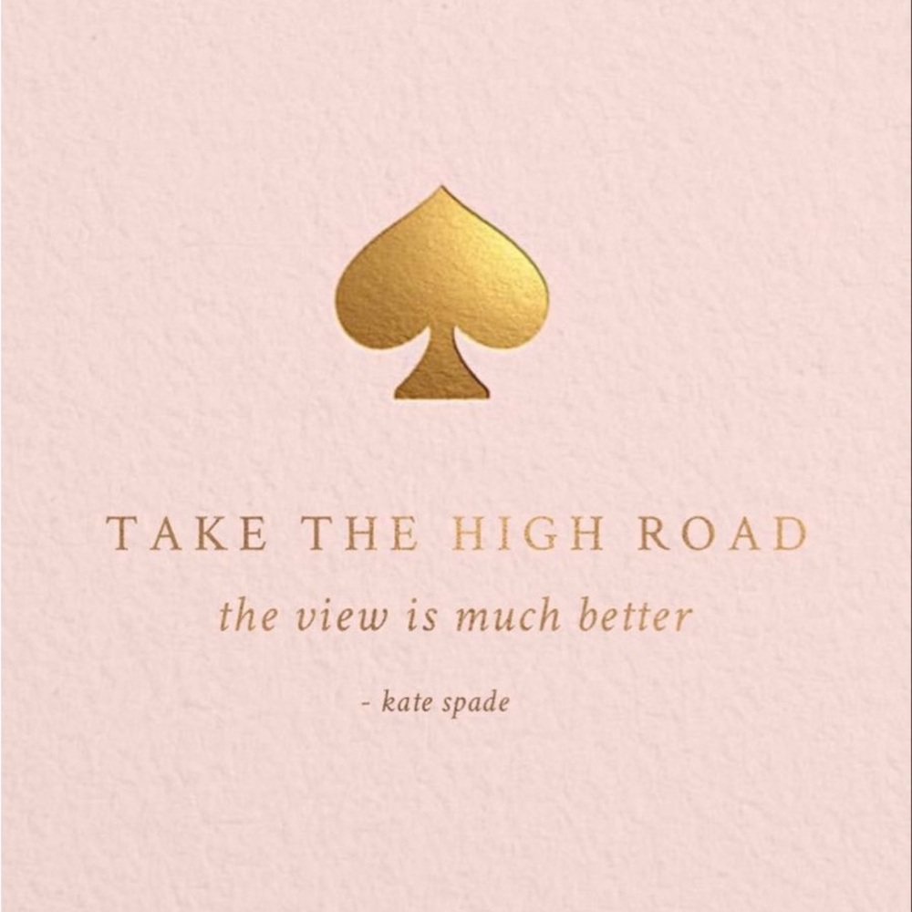 Kate Spade Gold Spade on Pink Print